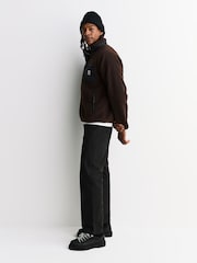 Carhartt WIP Brown Prentis Fleece Liner Zip Sweatshirt - Image 3 of 9