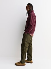 Carhartt WIP Red Half Zip American Script Sweatshirt - Image 3 of 9