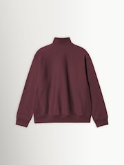 Carhartt WIP Red Half Zip American Script Sweatshirt - Image 9 of 9