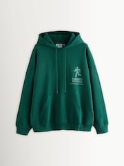 Carhartt WIP Green Hooded Distance Sweatshirt - Image 8 of 8