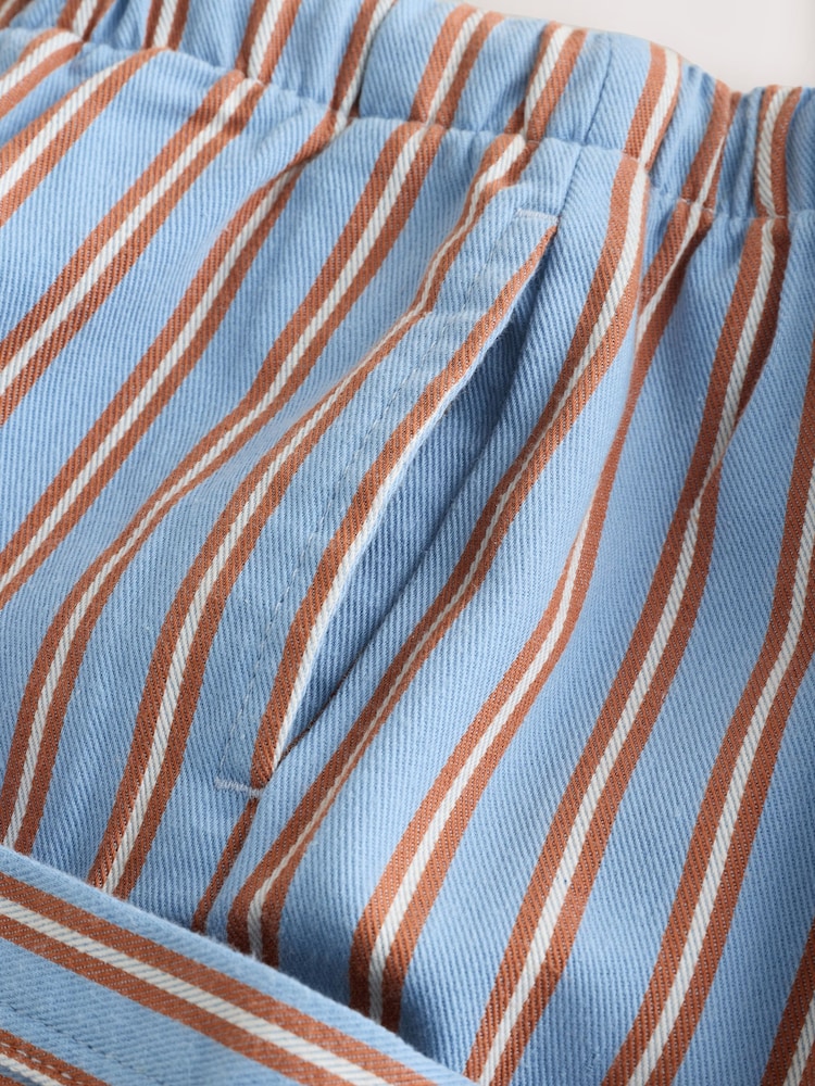 Blue/Rust Brunch Stripe Side Pocket Wide Trousers (3mths-7yrs) - Image 10 of 10 Blue/Rust Brunch Stripe Side Pocket Wide Trousers (3mths-7yrs) - Image 10 of 10