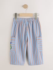Blue/Rust Brunch Stripe Side Pocket Wide Trousers (3mths-7yrs) - Image 2 of 5