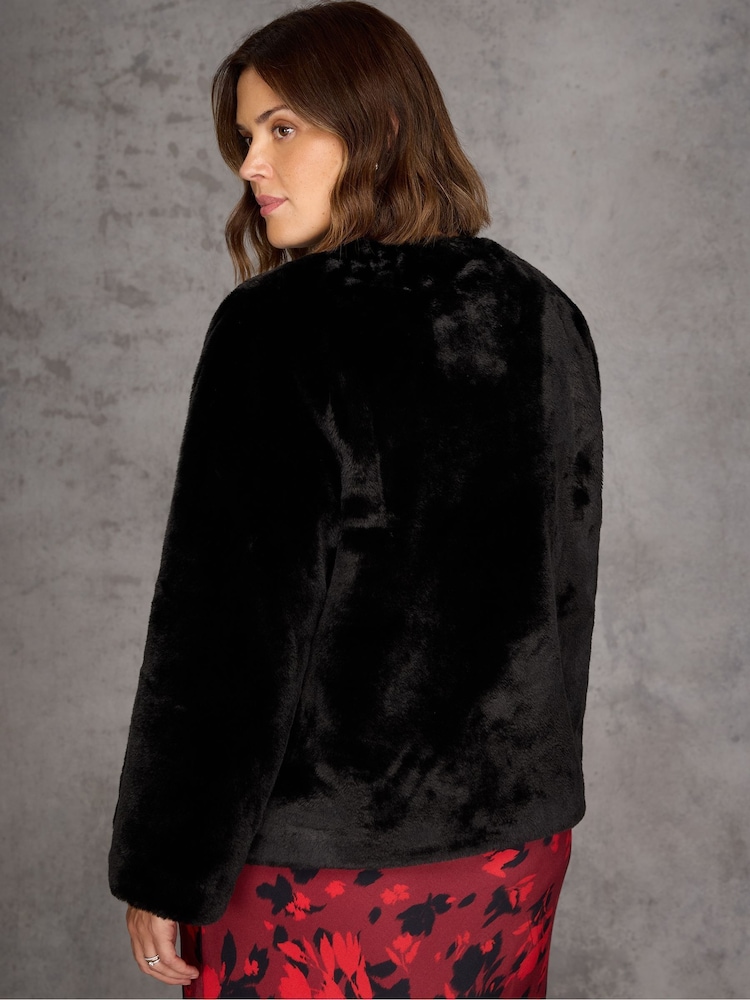 Live Unlimited Black Faux Fur Jacket - Image 6 of 6 Live Unlimited Black Faux Fur Jacket - Image 6 of 6