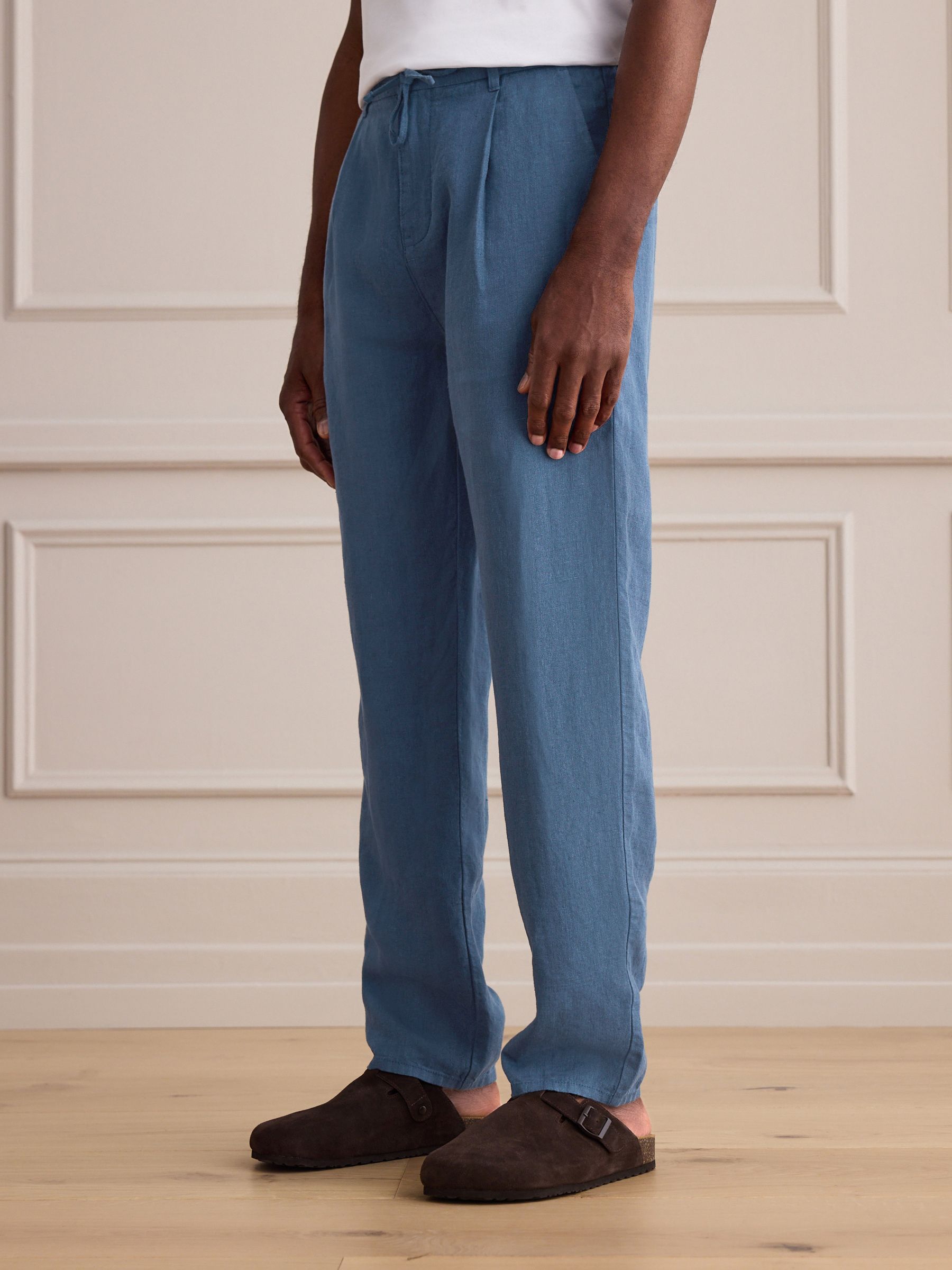 Buy Light Blue - Regular Tapered Fit - Signature 100% Linen