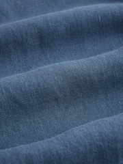 Azul claro - Ajuste cónico regular - Pantalones chinos plisados de lino Signature 100% - Imagen 11 de 11