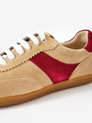 Mint Velvet Natural Lucia Suede Trainers - Image 4 of 4