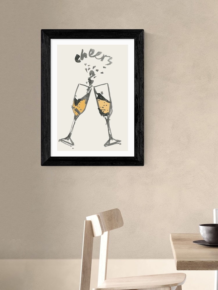 East End Prints Black Cheers II Wall Art Print by Cartissi - Image 1 of 3 East End Prints Black Cheers II Wall Art Print by Cartissi - Image 1 of 3