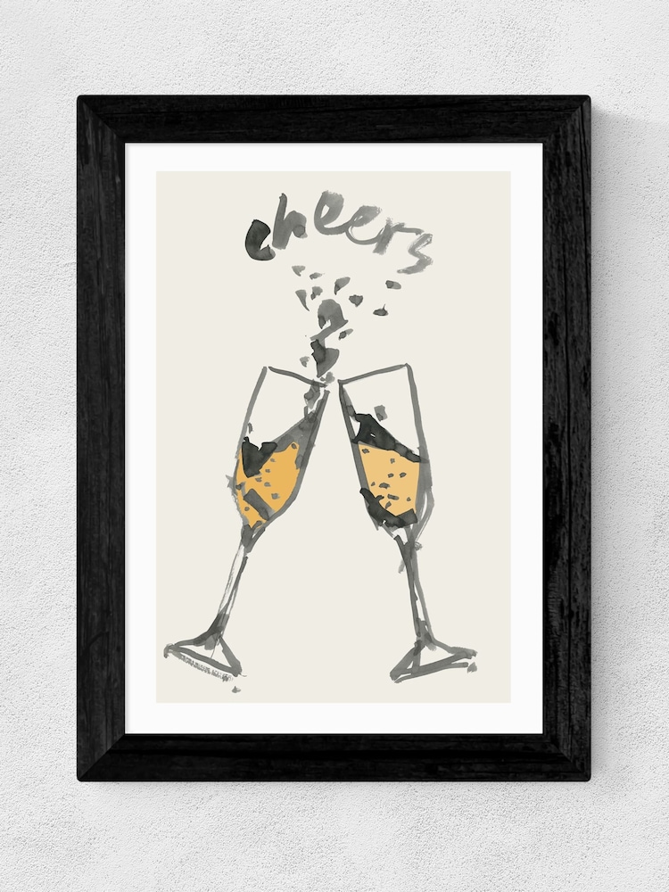 East End Prints Black Cheers II Wall Art Print by Cartissi - Image 2 of 3 East End Prints Black Cheers II Wall Art Print by Cartissi - Image 2 of 3