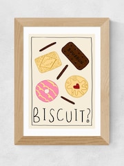 East End Prints Oak Biscuit Wall Art Print by Amber May Art - Image 2 of 3