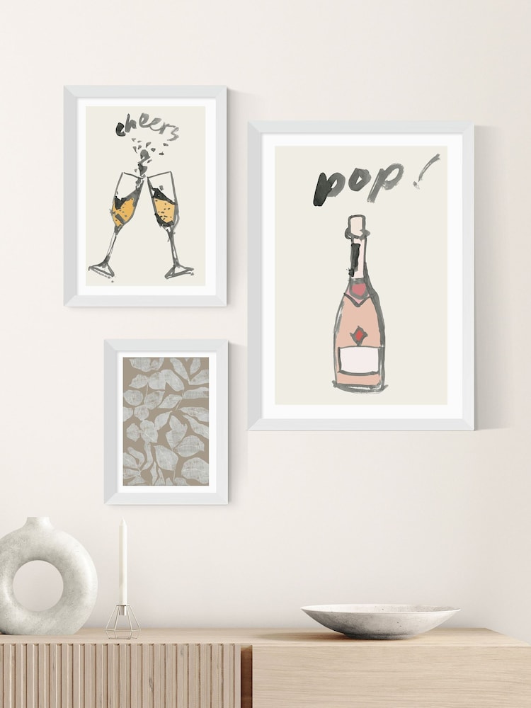 East End Prints White Pop II Wall Art Print by Cartissi - Image 3 of 3