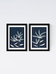 East End Prints Set of 2 Black Flowers Wall Art Prints by Alisa Galitsyna - Image 2 of 2
