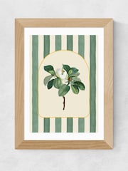 East End Prints Oak Stripey Magnolia Wall Art Print by Oh Fine! Art - Image 2 of 3