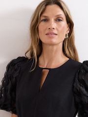 Phase Eight Black Anda Puff Sleeve Jumpsuit - Image 5 of 7