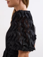Phase Eight Black Anda Puff Sleeve Jumpsuit - Image 6 of 7