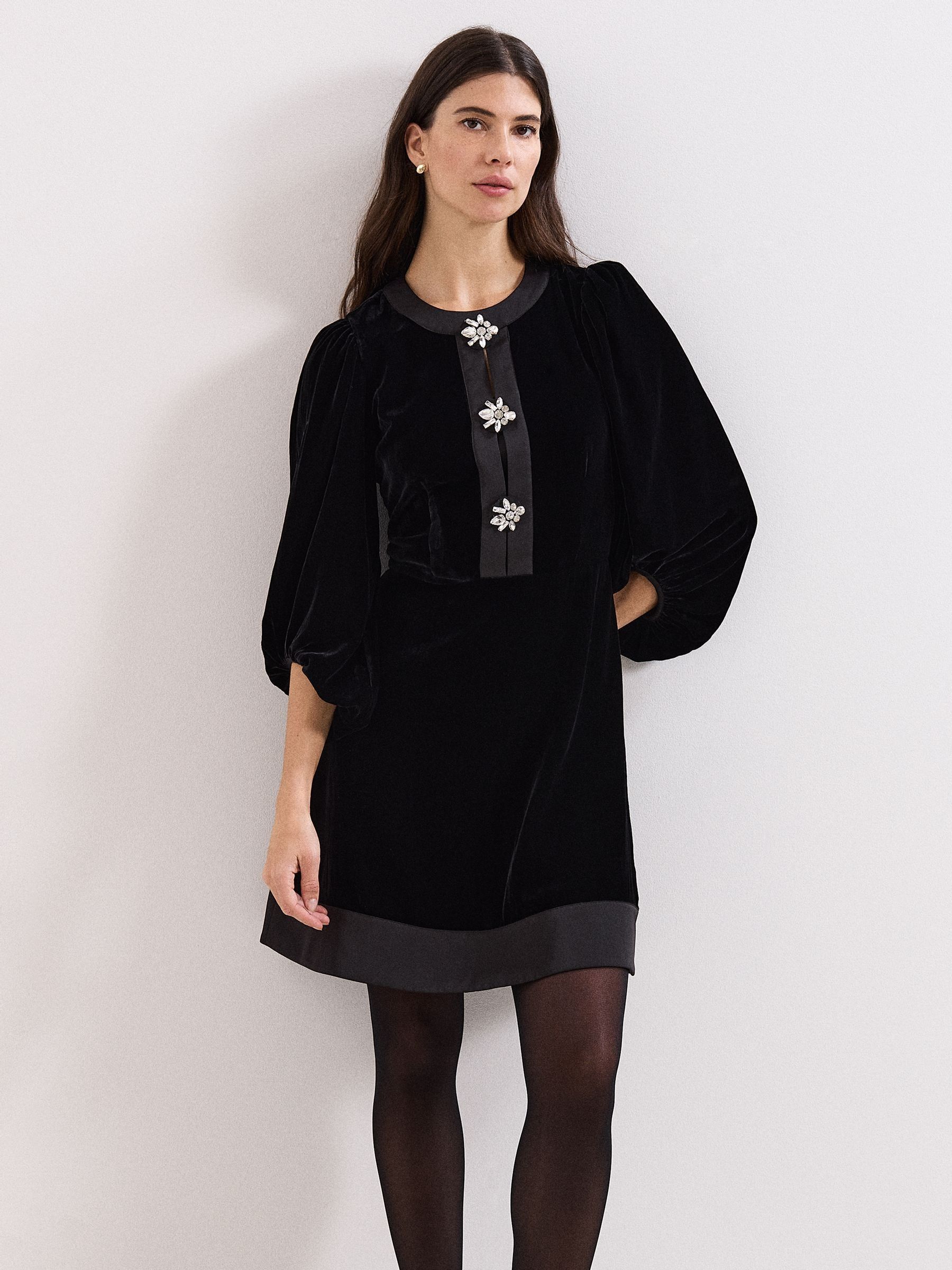 Buy Phase Eight Black Heidi Velvet Dress from Next USA