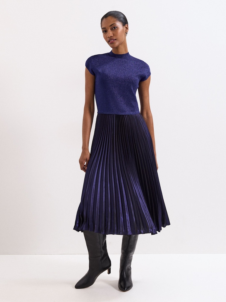 Phase Eight Blue Jayla Shimmer Dress - Image 7 of 7 Phase Eight Blue Jayla Shimmer Dress - Image 7 of 7