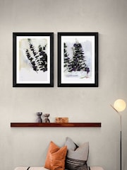 East End Prints Set of 2 Black Eucalyptus Painting Wall Art Prints by Cartissi - Image 1 of 2