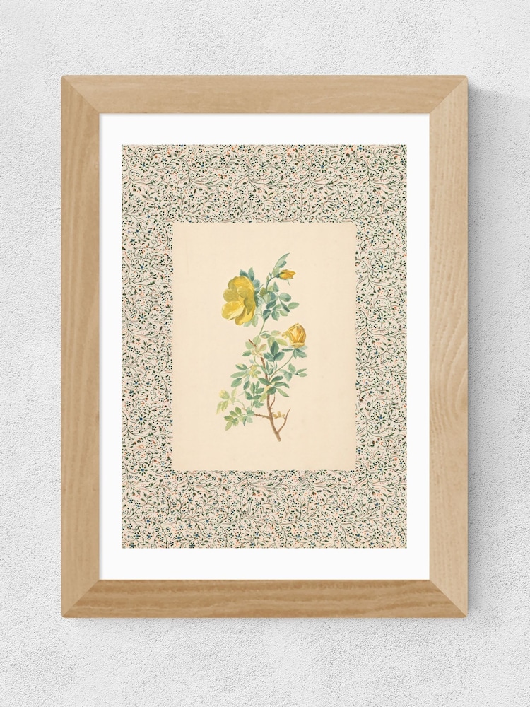East End Prints Oak Charming Roses Wall Art Print by Oh Fine! Art - Image 2 of 3 East End Prints Oak Charming Roses Wall Art Print by Oh Fine! Art - Image 2 of 3