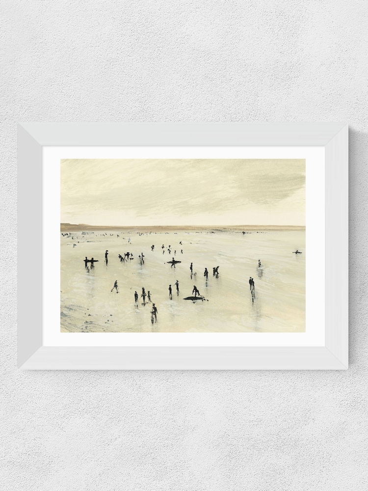 East End Prints White Croyde Wall Art Print by Dan Hobday - Image 2 of 3