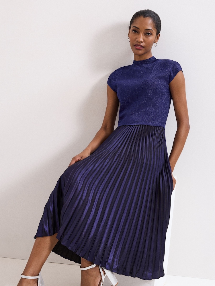 Buy Phase Eight Blue Petite Jayla Shimmer Dress from Next USA