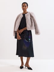 Phase Eight Black Felicity Floral Dress - Image 6 of 7