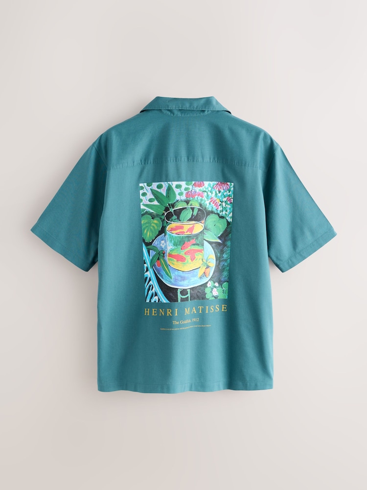 Blue Matisse Print Short Sleeve Shirt - Image 1 of 4