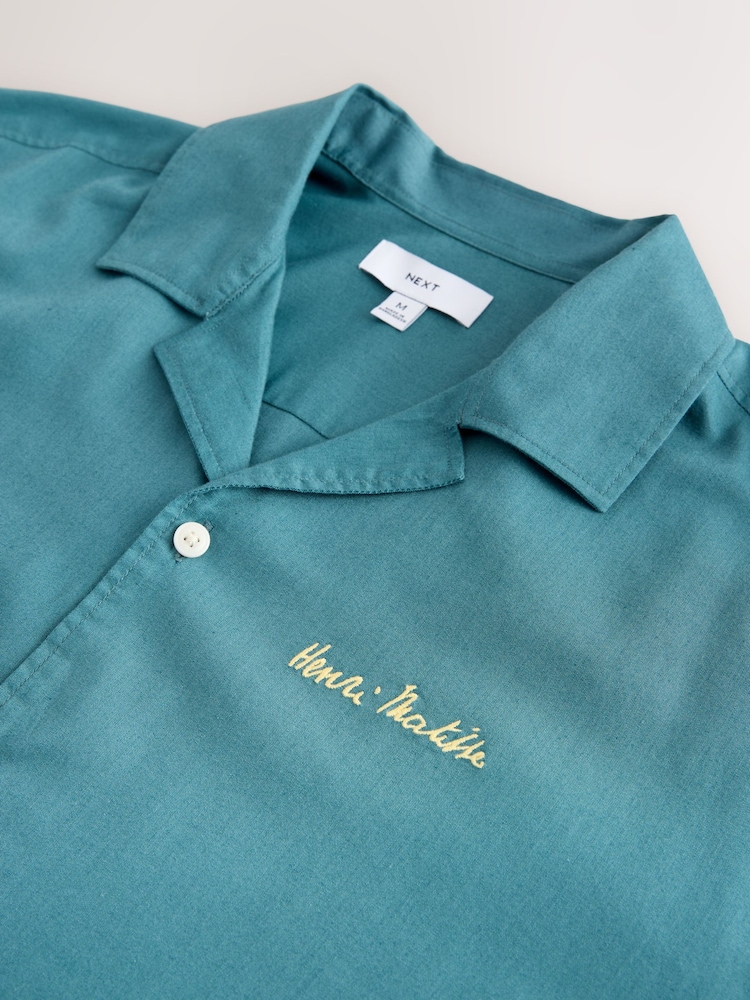 Blue Matisse Print Short Sleeve Shirt - Image 8 of 8