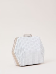 Phase Eight Silver Sparkle Clutch Bag - Image 2 of 7
