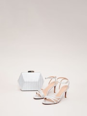 Phase Eight Silver Sparkle Clutch Bag - Image 4 of 7
