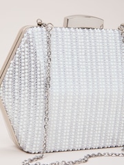 Phase Eight Silver Sparkle Clutch Bag - Image 5 of 7