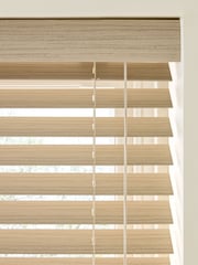 Brown Scandi Oak Made To Measure 50mm Sunwood Fauxwood Venetian Blinds - Image 4 of 6