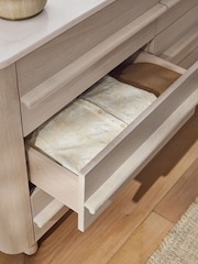 White Aviano N. Premium Oak Veneer 6 Drawer Chest of Drawers - Image 3 of 10