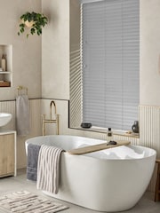 Grey Mission Made To Measure 50mm Sunwood Fauxwood Venetian Blinds - Image 2 of 5