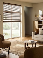 Brown Oregon Made To Measure 50mm Sunwood Venetian Blinds - Image 1 of 6