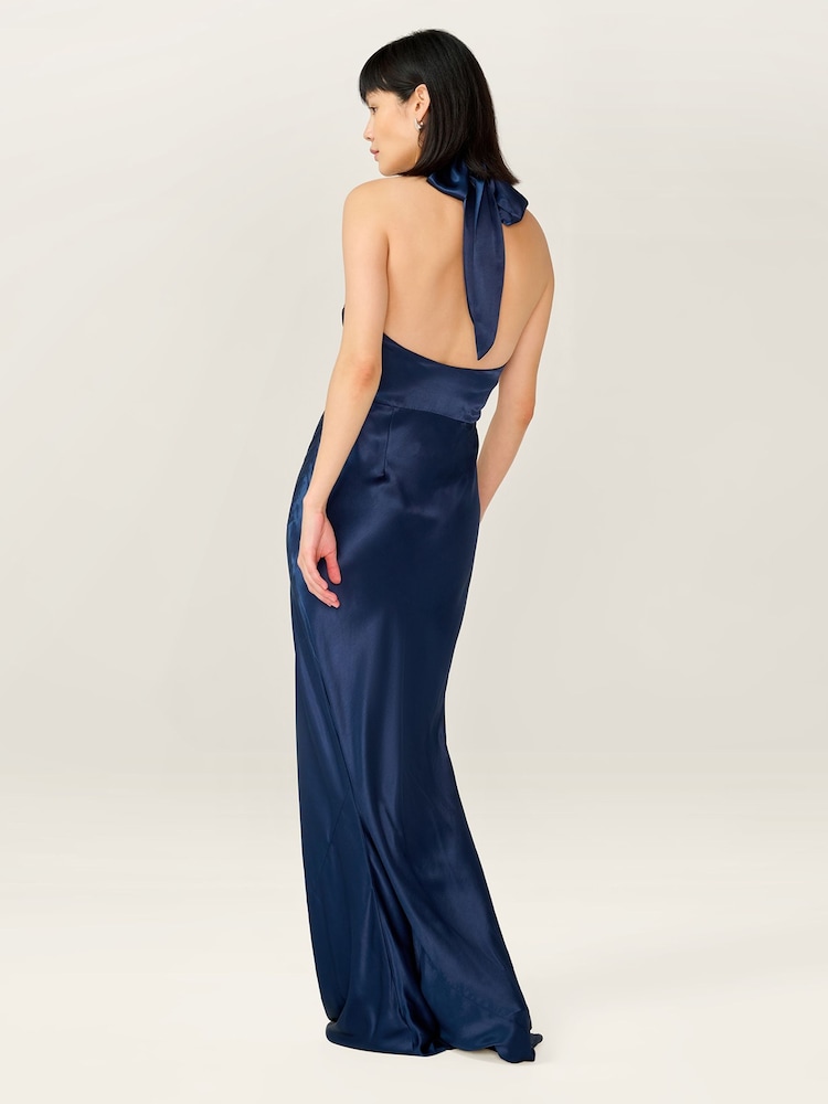 wrap around halter dress Halter Wrap Maxi Zebra / 2 (S) main image 0