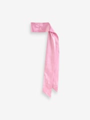 Omnes Pink Myla Maxi Fitted Ecovero Floral Jacquard Dress with Matching Scarf Detail - Image 2 of 3