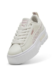 Puma Cream Mayze Wild Youth Girls Trainers - Image 5 of 6