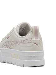 Puma Cream Mayze Wild Youth Girls Trainers - Image 6 of 6