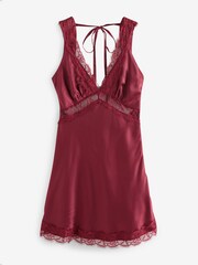 Omnes Darlia Velvet Mini Dress With Lace Detail - Imagem 1 de 1