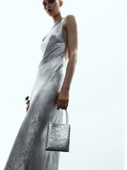 Mango Silver Mini Shopper Bag - Image 1 of 4