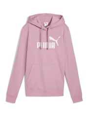 Puma Pink ESS No 1 Logo Womens Hoodie - Image 4 of 5
