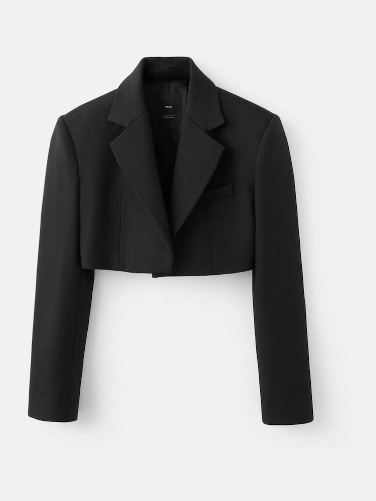 Mango Black Pasadena Blazer - Image 1 of 1 Mango Black Pasadena Blazer - Image 1 of 1