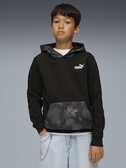 Puma Black Essentials Youth Boys Camo Hoodie - Image 1 of 5