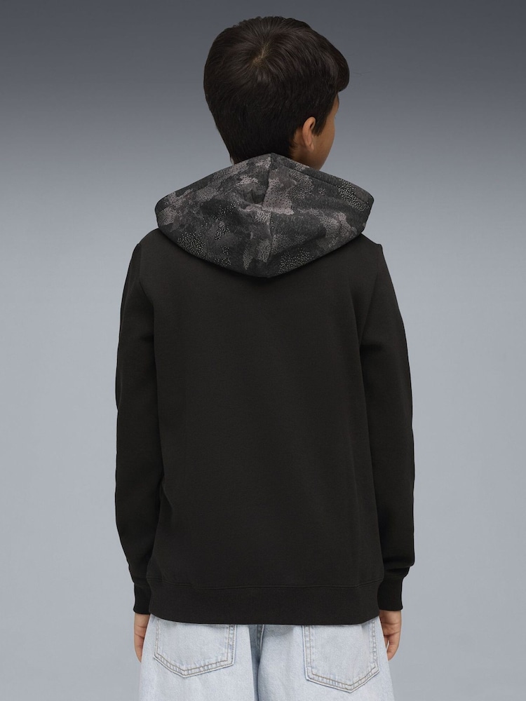 Puma Black Essentials Youth Boys Camo Hoodie - Image 2 of 5 Puma Black Essentials Youth Boys Camo Hoodie - Image 2 of 5
