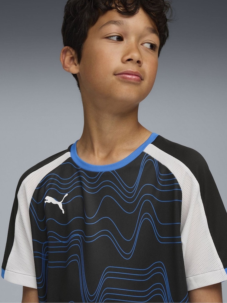 Puma Black IndividualLIGA Youth Boys Graphic Football Jersey - Image 2 of 4 Puma Black IndividualLIGA Youth Boys Graphic Football Jersey - Image 2 of 4