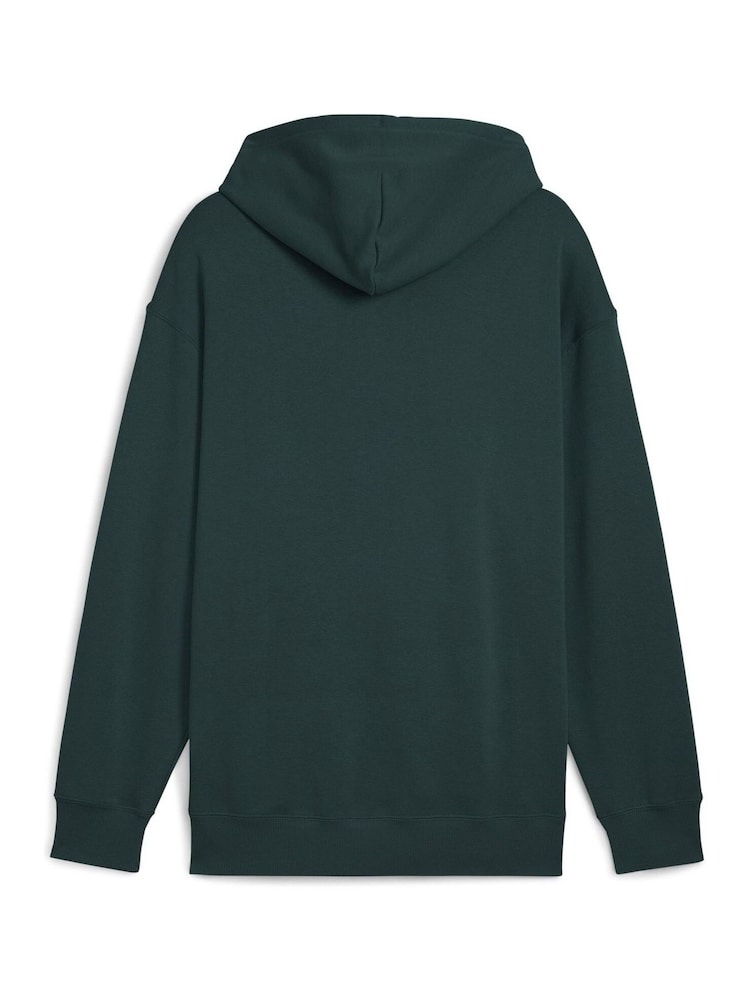 Puma Green WARDROBE ESS Mens Relaxed Hoodie - Image 5 of 5 Puma Green WARDROBE ESS Mens Relaxed Hoodie - Image 5 of 5