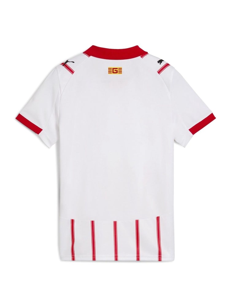 Puma White Girona FC 25/26 Boys Home Jersey - Image 4 of 4
