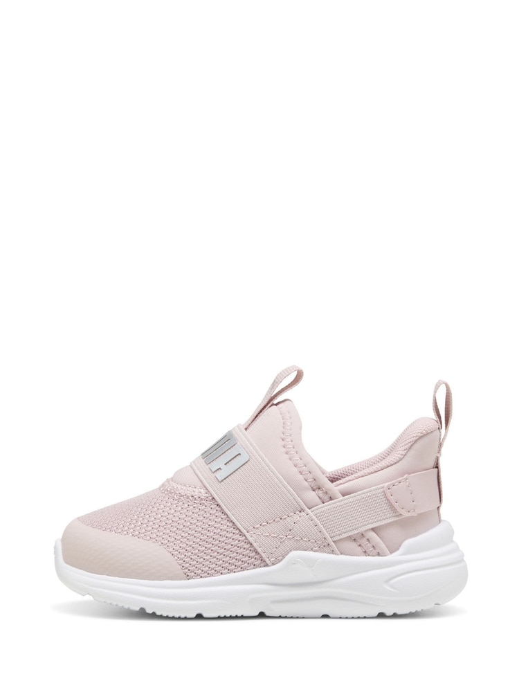 Puma Pink Soft Wired 2 Sliptech Girls Sneakers - Image 2 of 6