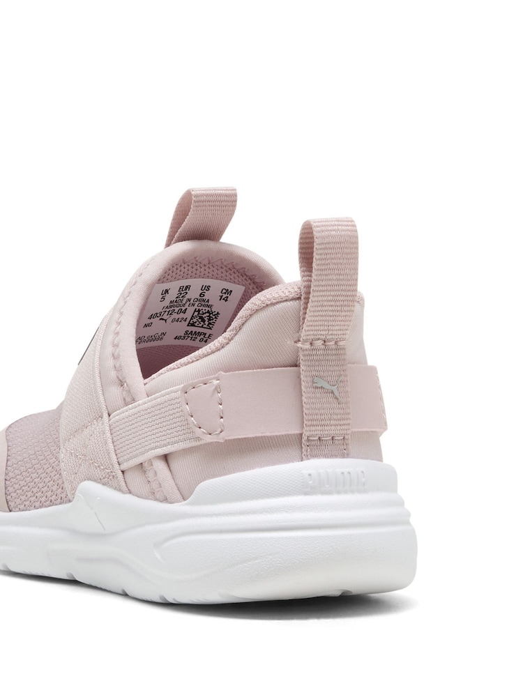 Puma Pink Soft Wired 2 Sliptech Girls Sneakers - Image 6 of 6