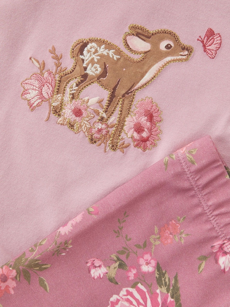 Monsoon Pink Baby Felicity Floral Top & Leggings Set - Image 3 of 3 Monsoon Pink Baby Felicity Floral Top & Leggings Set - Image 3 of 3